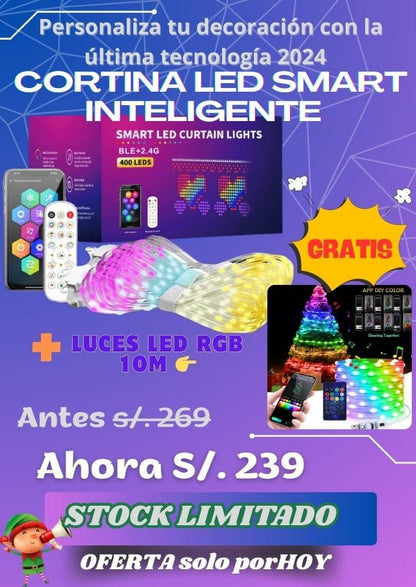 LED Smart Cortina Inteligente ✨